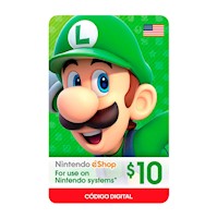 Gift Card Nintendo e-Shop $10 (Código digital)